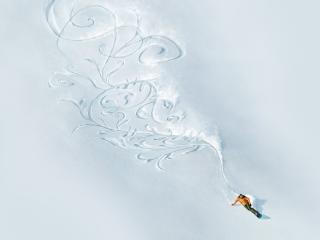 pattern, snowboard, snow wallpaper