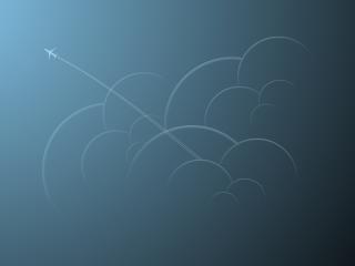 picture, plane, clouds wallpaper