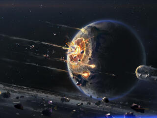 Planet Explosion HD Space wallpaper