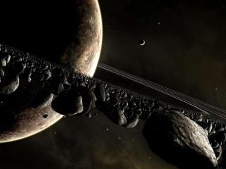 planet, space, ring wallpaper