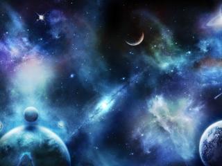 planets, stars, space wallpaper