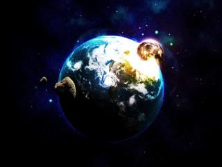 planets, whirlwind, asteroids wallpaper