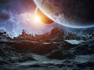Planetscape 4k Digital Art wallpaper