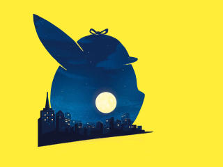 Pokémon Detective Pikachu Movie Minimalist Poster wallpaper