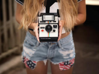 polaroid, camera, girl wallpaper