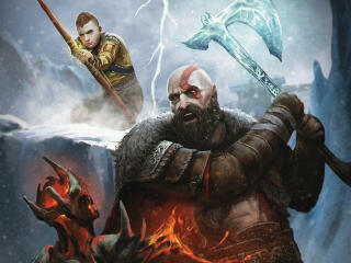 Poster of Kratos God of War Ragnarök wallpaper
