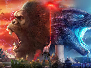 PUBG x Godzilla King Kong Wallpaper