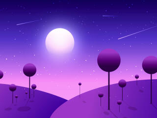 Purple 4K Strange Planet Illustrator wallpaper