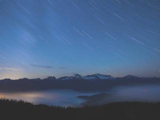 Raining Stars In The Mountains wallpaper