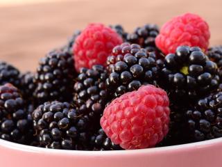raspberries, blackberries, berries wallpaper