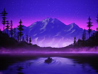 Reaching the Stars over Mountain wallpaper