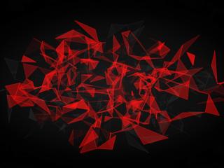 Red And Black Polygon wallpaper
