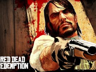 red dead redemption game, gun, look Wallpaper
