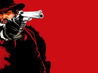 red dead redemption game, pistol, cowboy wallpaper