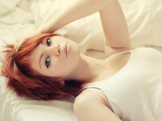 red-haired, eyes, girl wallpaper
