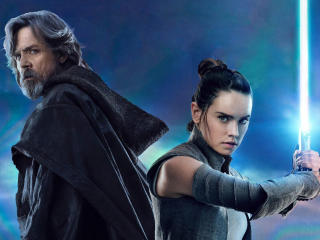 Rey And Luke Star Wars The Last Jedi wallpaper