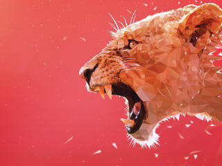 Roaring Lion Minimalist wallpaper