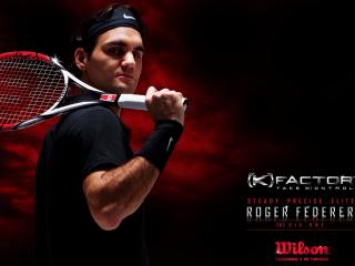 roger federer, racket, tennis player wallpaper