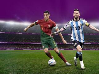 Ronaldo vs Messi FIFA World Cup 2022 Wallpaper