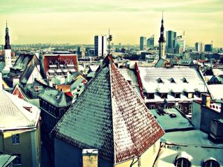roof, tower, winter wallpaper
