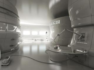 room, robots, laboratory wallpaper
