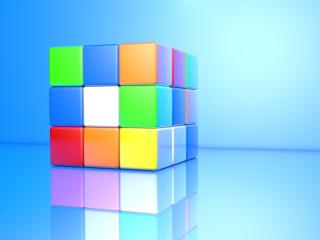 rubiks cube, colorful, face wallpaper