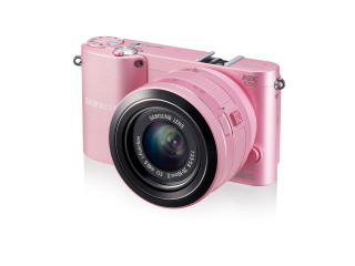 samsung nx1000, camera, pink wallpaper