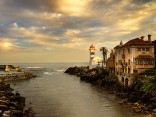 santa marta lighthouse museum, portugal, buildings Wallpaper