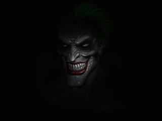 Scary Joker Minimal 4K wallpaper