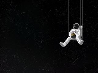 Sci Fi Astronaut 4k Dark wallpaper