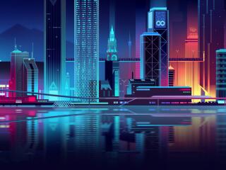 Sci Fi City 4k Illustration 2022 wallpaper