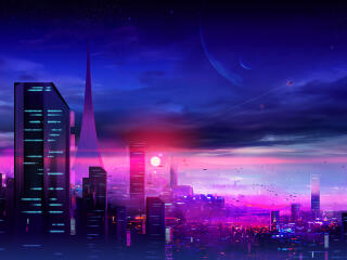Sci Fi City HD CyberCity 2022 wallpaper