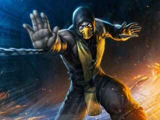 Scorpion 4K Mortal Kombat Digital wallpaper