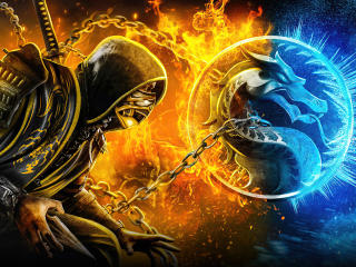 Scorpion x Sub-Zero Mortal Kombat 4K wallpaper