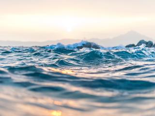 sea, waves, blur Wallpaper