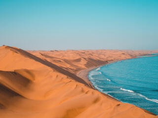 Serene Desert 4K Dunes Beach Landscape wallpaper