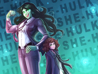 She-Hulk: Attorney at Law Fun Art wallpaper