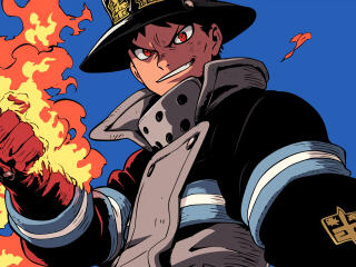 Shinra Kusakabe Fire Force Blazing Hero wallpaper