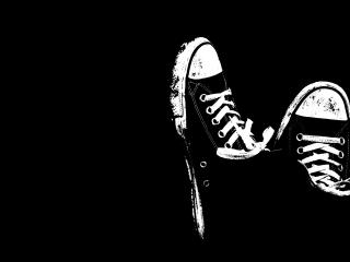 shoes, шнурки, black wallpaper