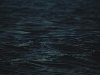 Simple Blue Dark Sea Waves wallpaper