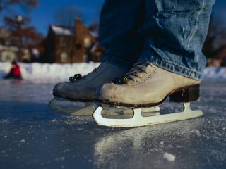 skates, ice, winter wallpaper