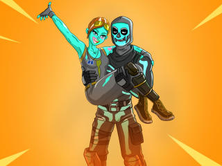 Skull Trooper and Ghoul Trooper Cartoon Fortnite wallpaper