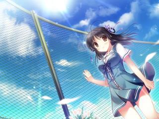 sky, anime, girl Wallpaper