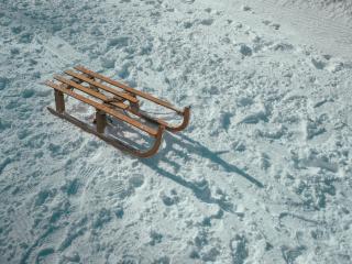 sled, snow, winter Wallpaper