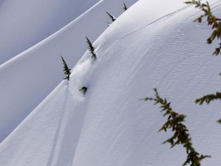 slope, mountains, snowboard wallpaper