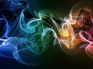 smoke, shape, colorful wallpaper