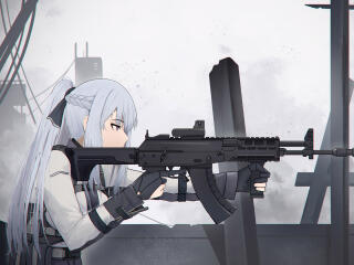 Sniper Anime Girl 4K Girls Frontline wallpaper