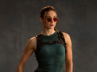 Sophie Turner as Lara Croft Wallpaper