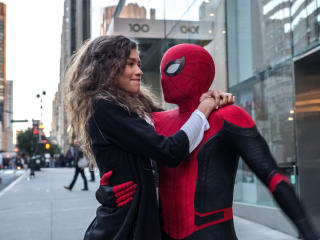 Spider Man And Zendaya In Spider Man Far From Home wallpaper