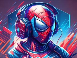 Spider man HD Music AI Art wallpaper